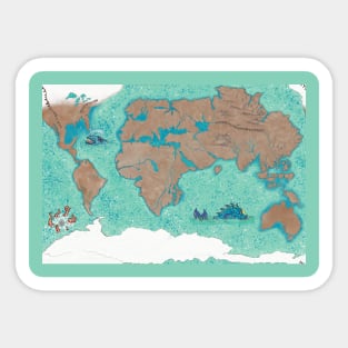 Sea Monsters Map Sticker